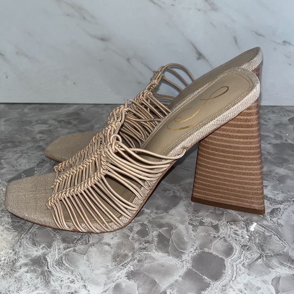 Sam Edelman laurette almond block heel sz 6.5 - Picture 3 of 7